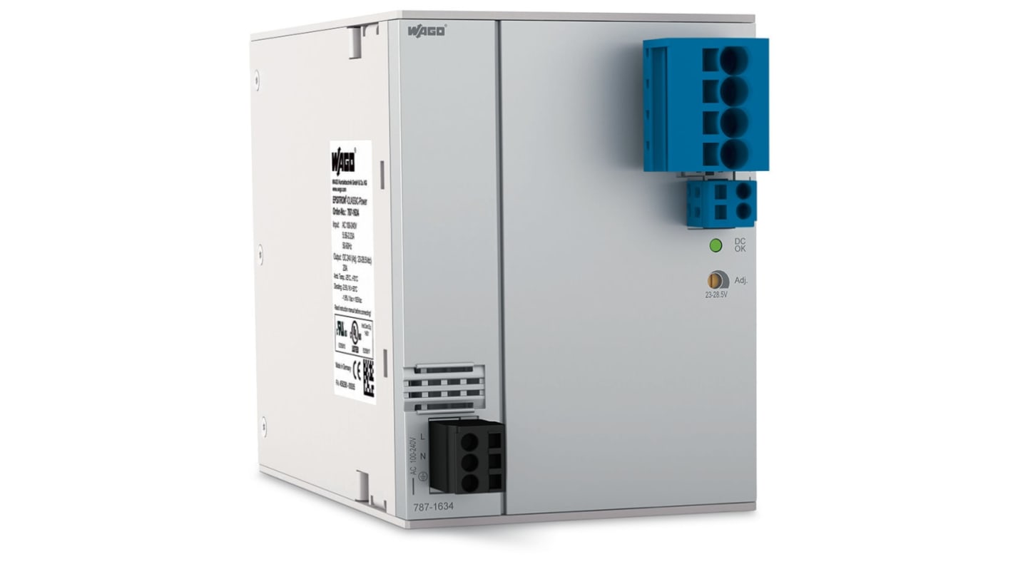 Wago 787 Getaktet Schaltnetzteil 480W, 230V ac, 24V dc / 20A