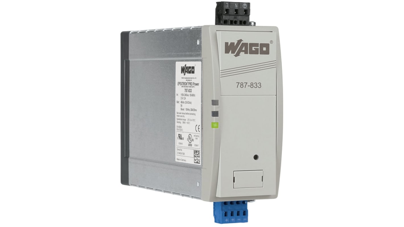 787-833 | Wago 787 Switched Mode Switching Power Supply, 230V ac ac ...