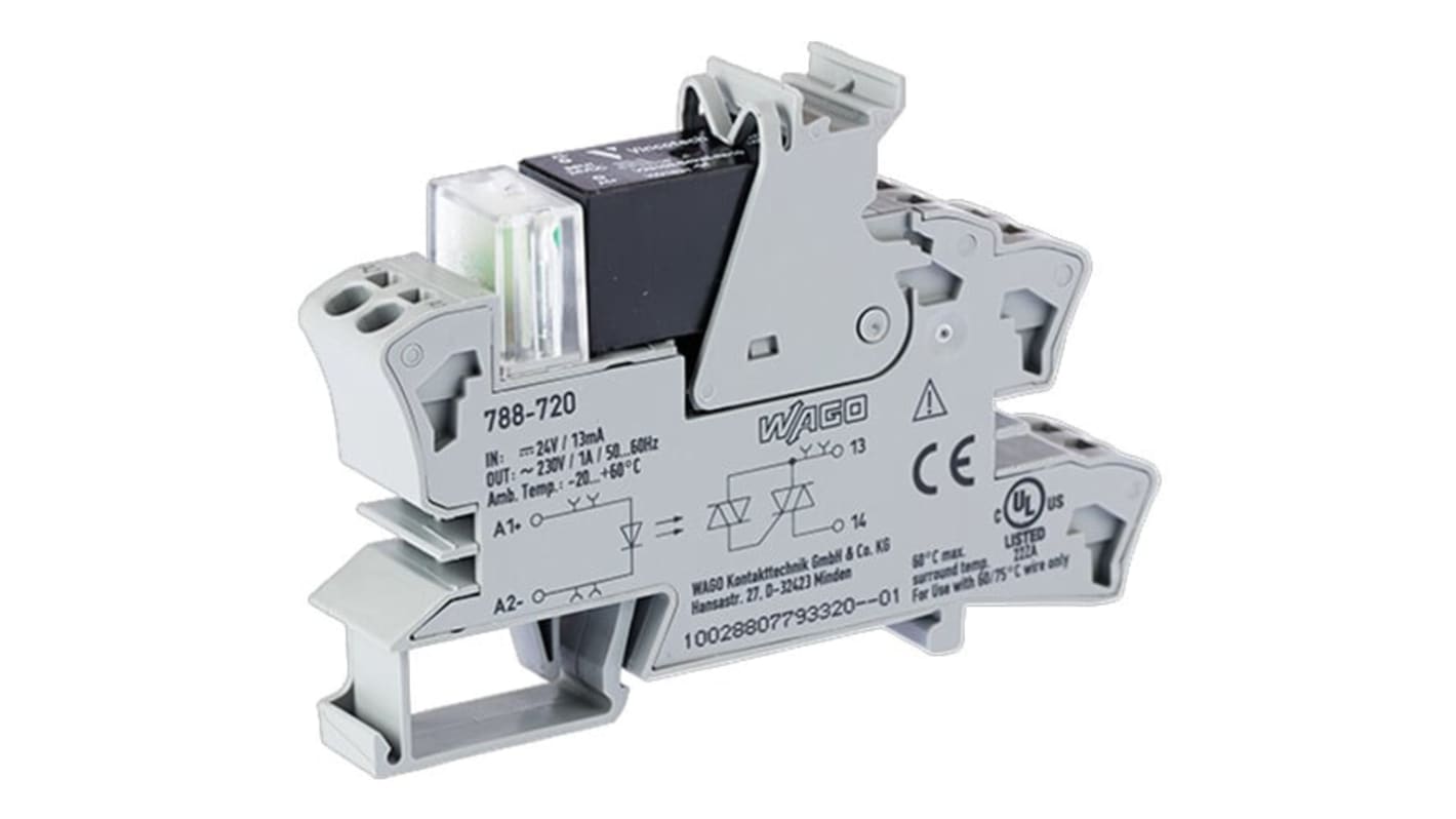 Relè a stato solido, Guida DIN, 1 A, 240 V CA/CC 857