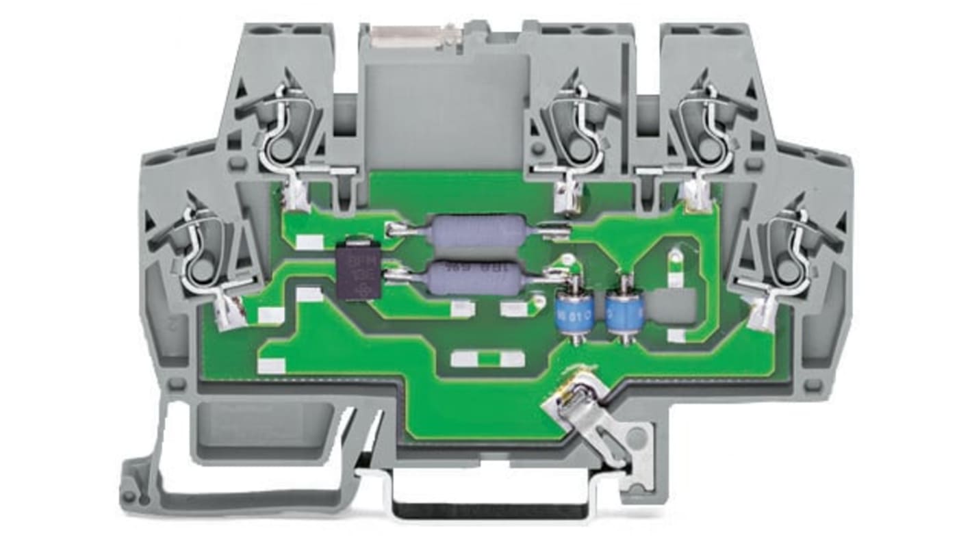 Wago 792 Überspannungsschutzeinheit, Transienten Spannungsbegrenzer 0.1A 60 V, DIN-Schienen Montage