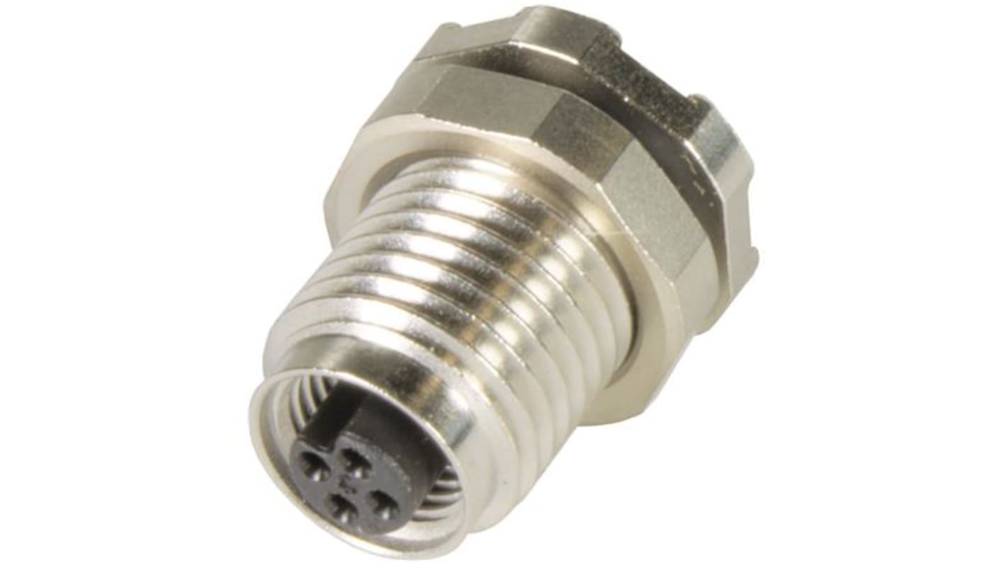 HARTING Connector, 3 Contacts, Rear Mount, M5 Connector, Socket, Female, IP67, Circular Connectors M5 Series