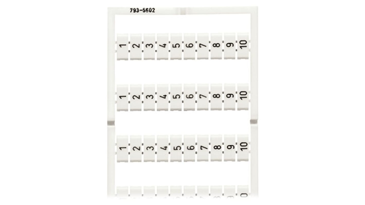 Wago, 793 Marker Card for use with  for use with Terminal Blocks