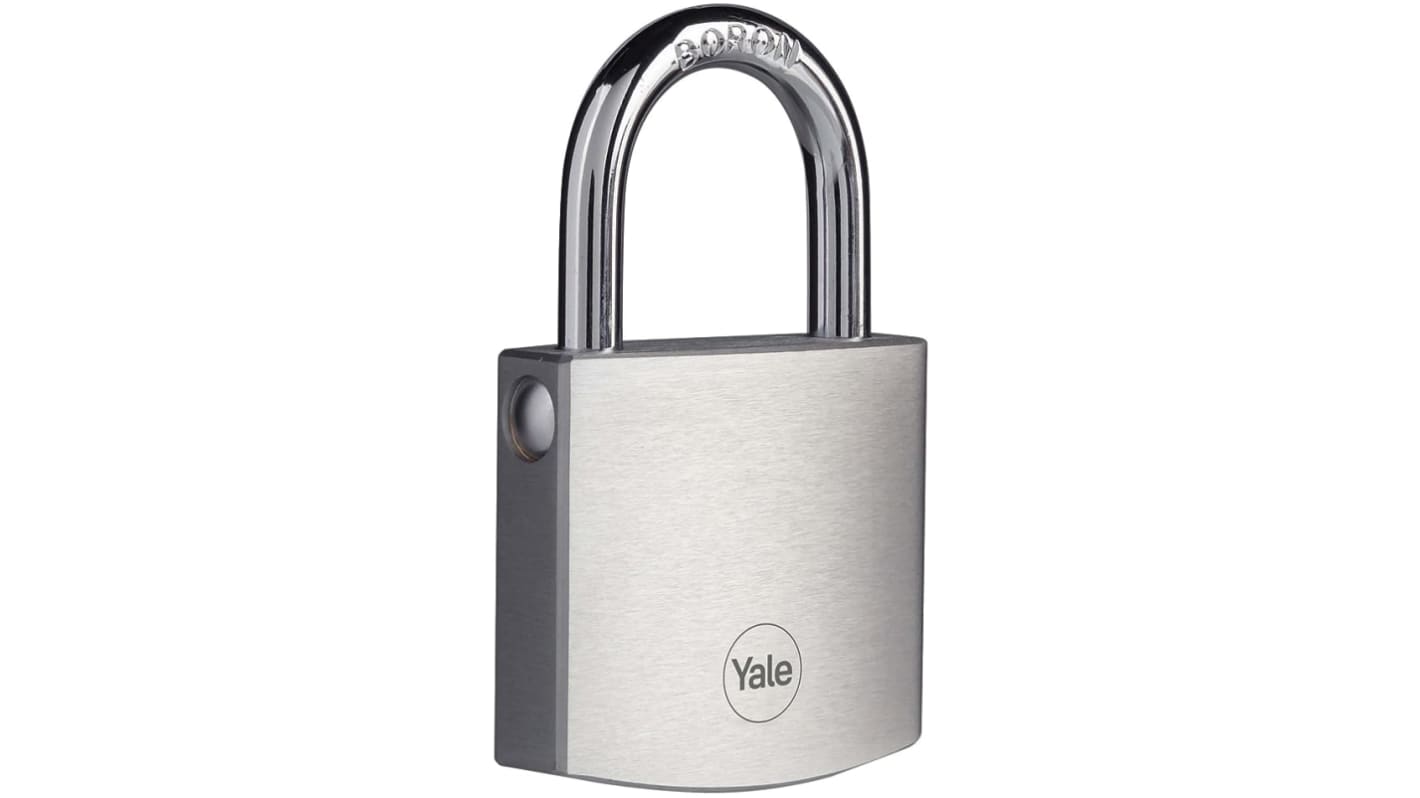 Yale Padlock Brass Padlock, 7mm Shackle, 50mm Body