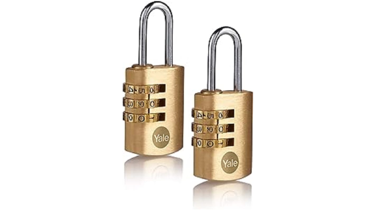 Cherry Combination Brass, Steel Combination Padlock, 3mm Shackle, 23mm Body