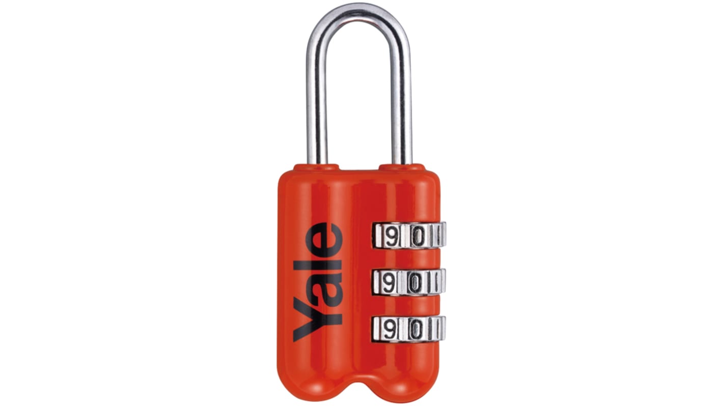 Yale Combination Combination Padlock, 3mm Shackle, 23mm Body