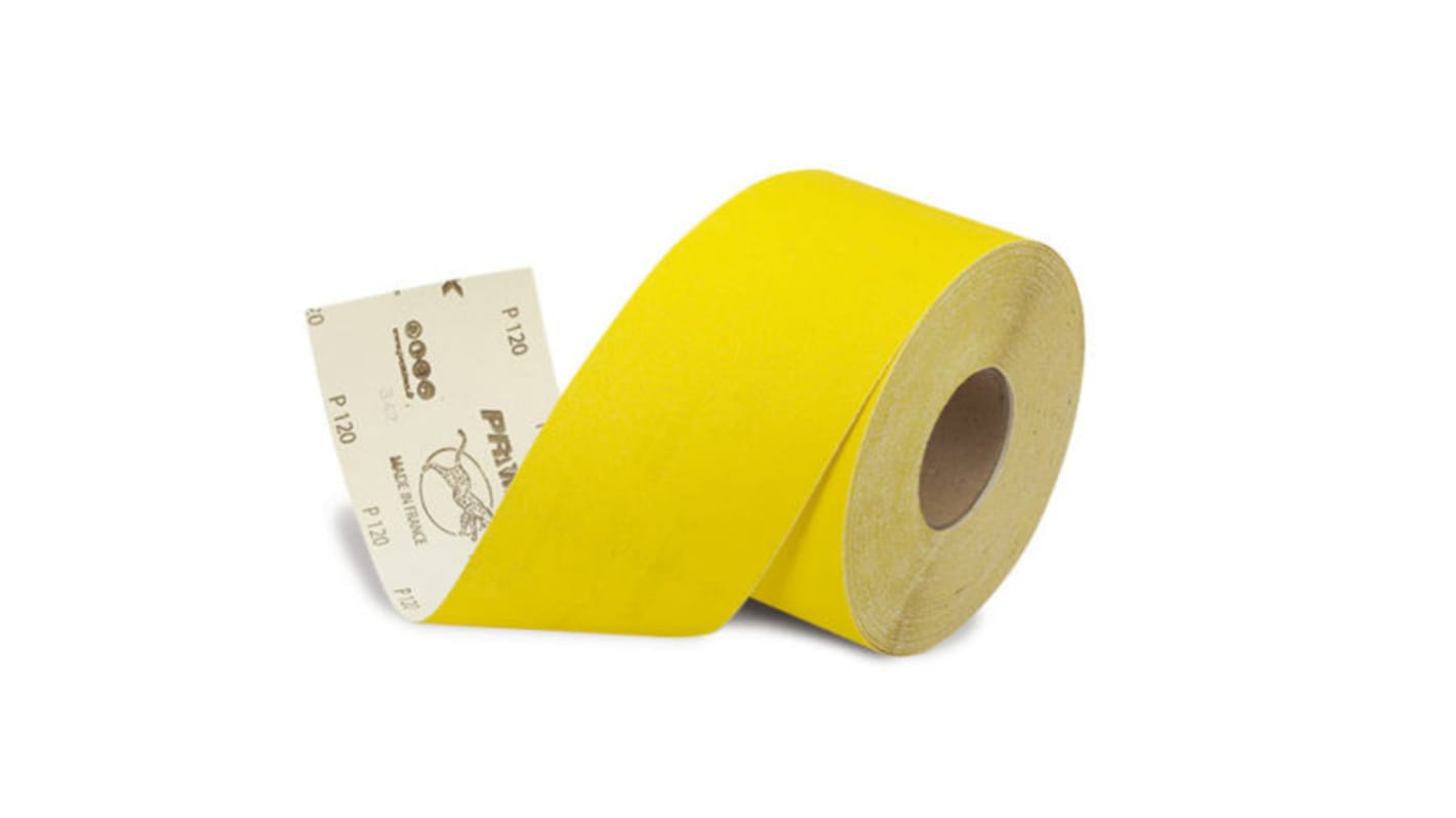 PREMINES PU416 OXAJAUNE P180 Grit P180 Sandpaper Roll, 25m x 120mm