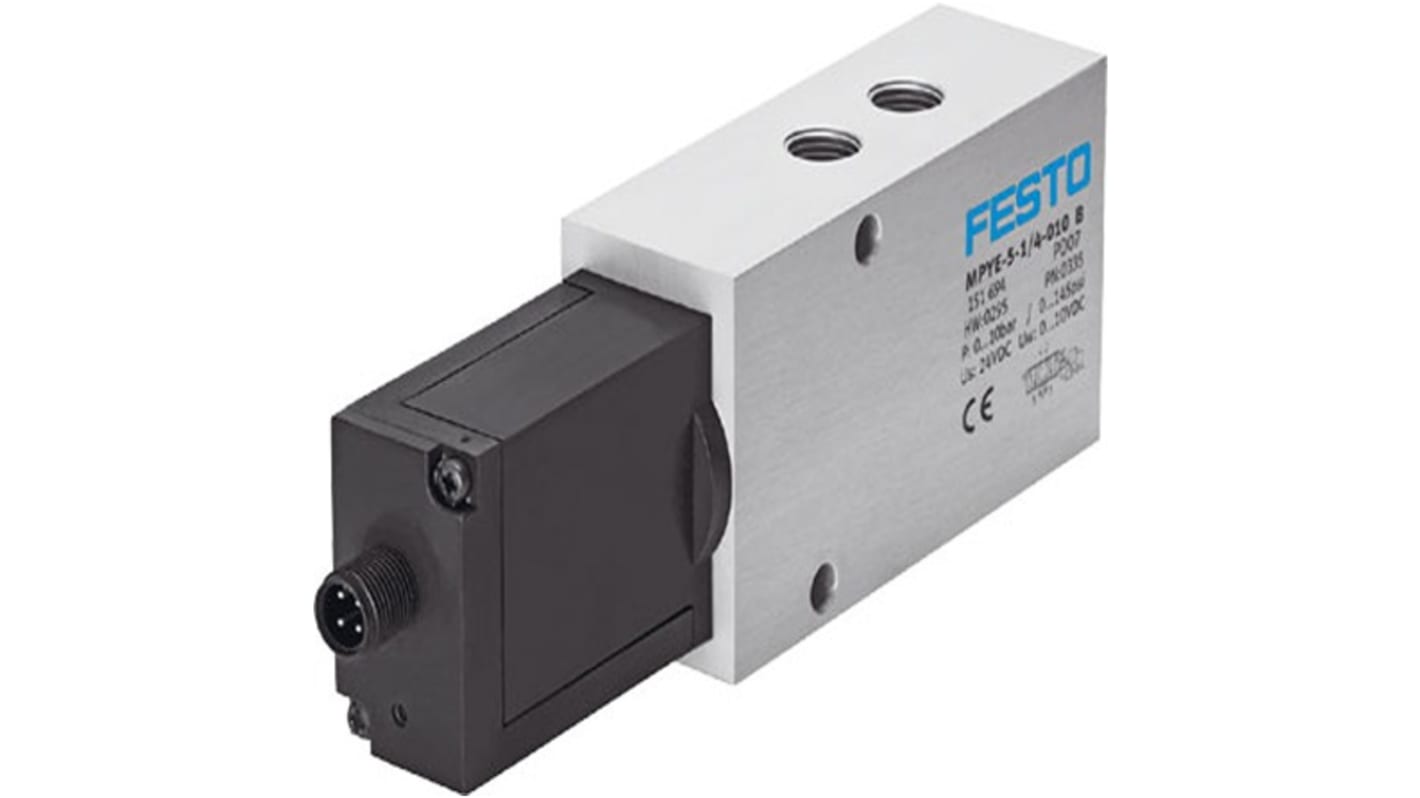 Festo 5/3 Closed Pneumatic Control Valve MPYE Series, G 1/4, G 1/4, 151694