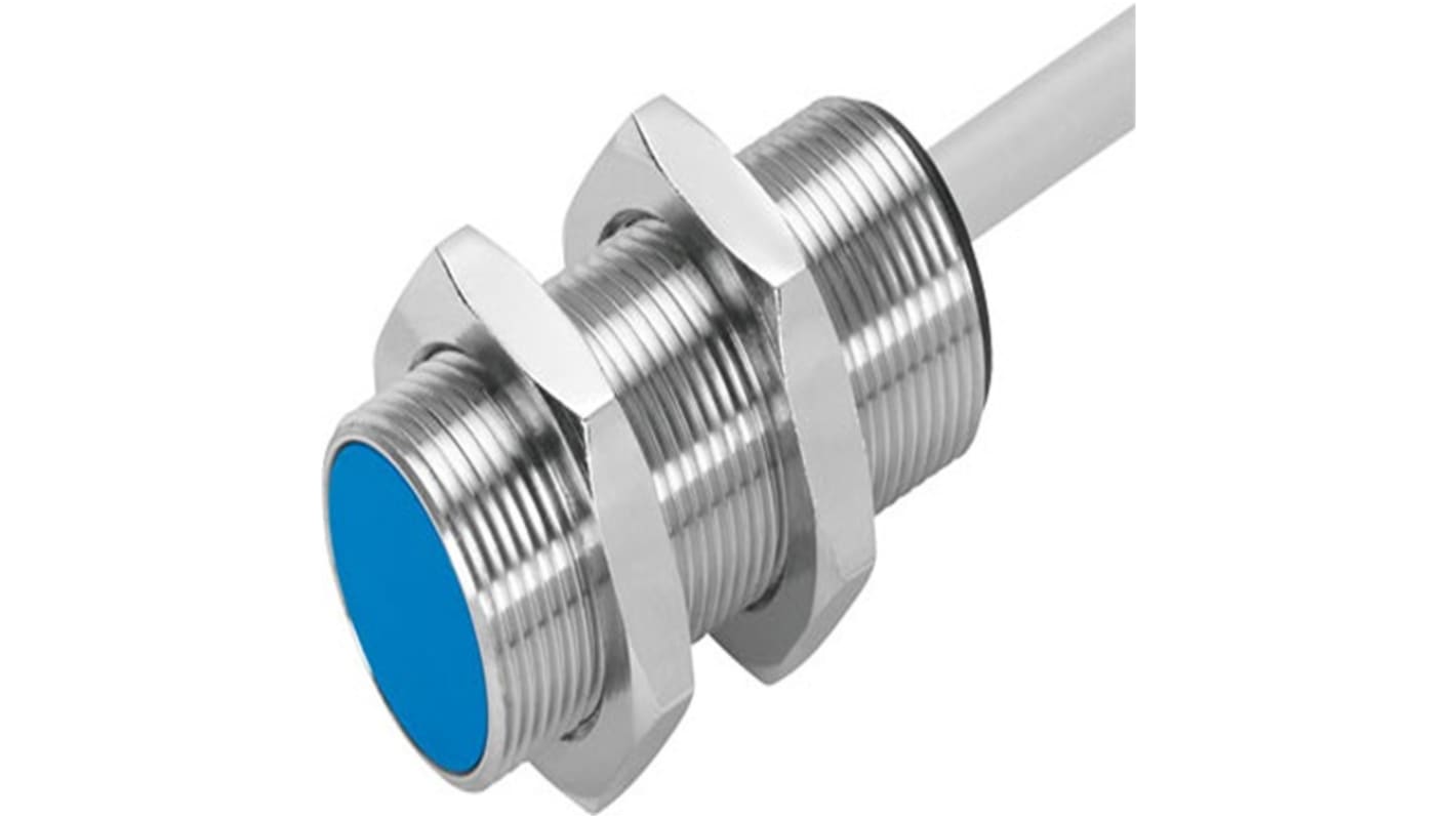 Sensor de proximidad Festo, M18 x 1, alcance 8 mm, salida NPN, 10 → 30 V dc, IP65, IP67