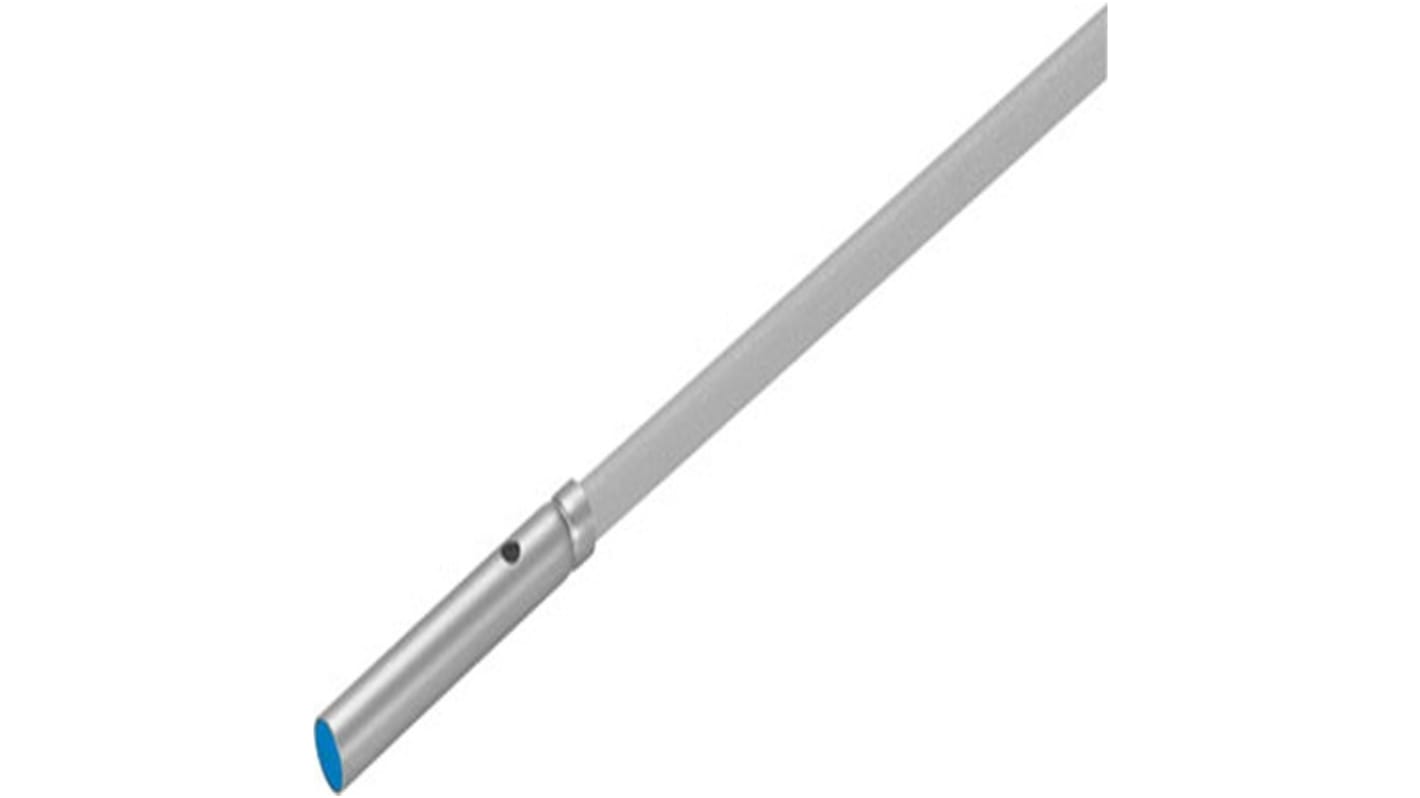 Festo SIEN Series Inductive Barrel-Style Proximity Sensor, 0.8 mm Detection, PNP Output, 10 → 30 V dc, IP67