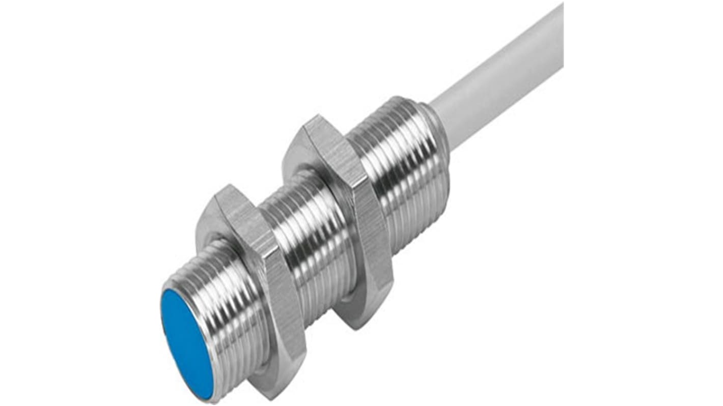 Sensor de proximidad Festo, M12 x 1, alcance 2 mm, salida PNP, 10 → 30 V dc, IP65, IP67