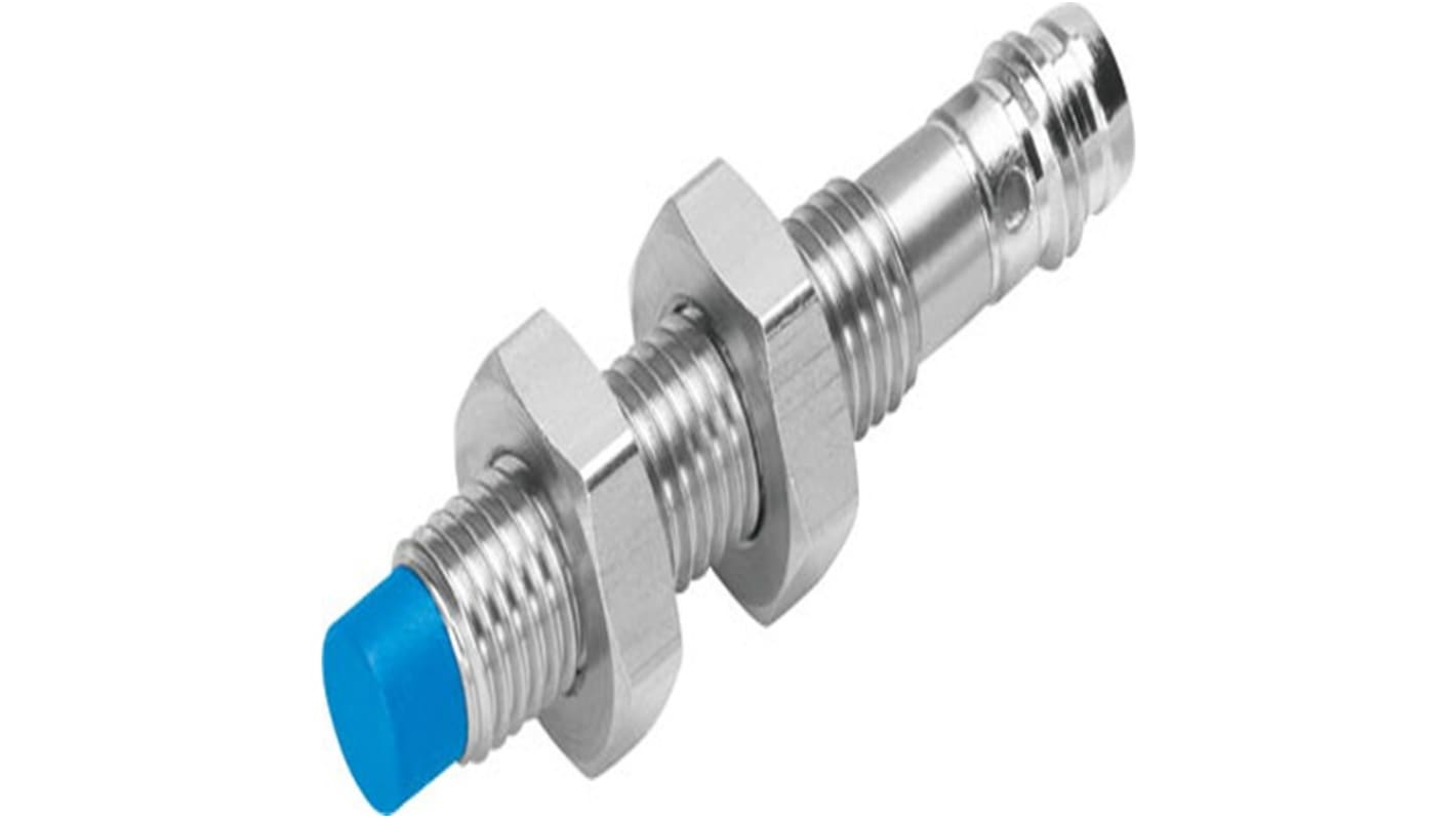 Sensor de proximidad Festo, M8 x 1, alcance 2,5 mm, salida NPN, 10 → 30 V dc, IP65, IP67