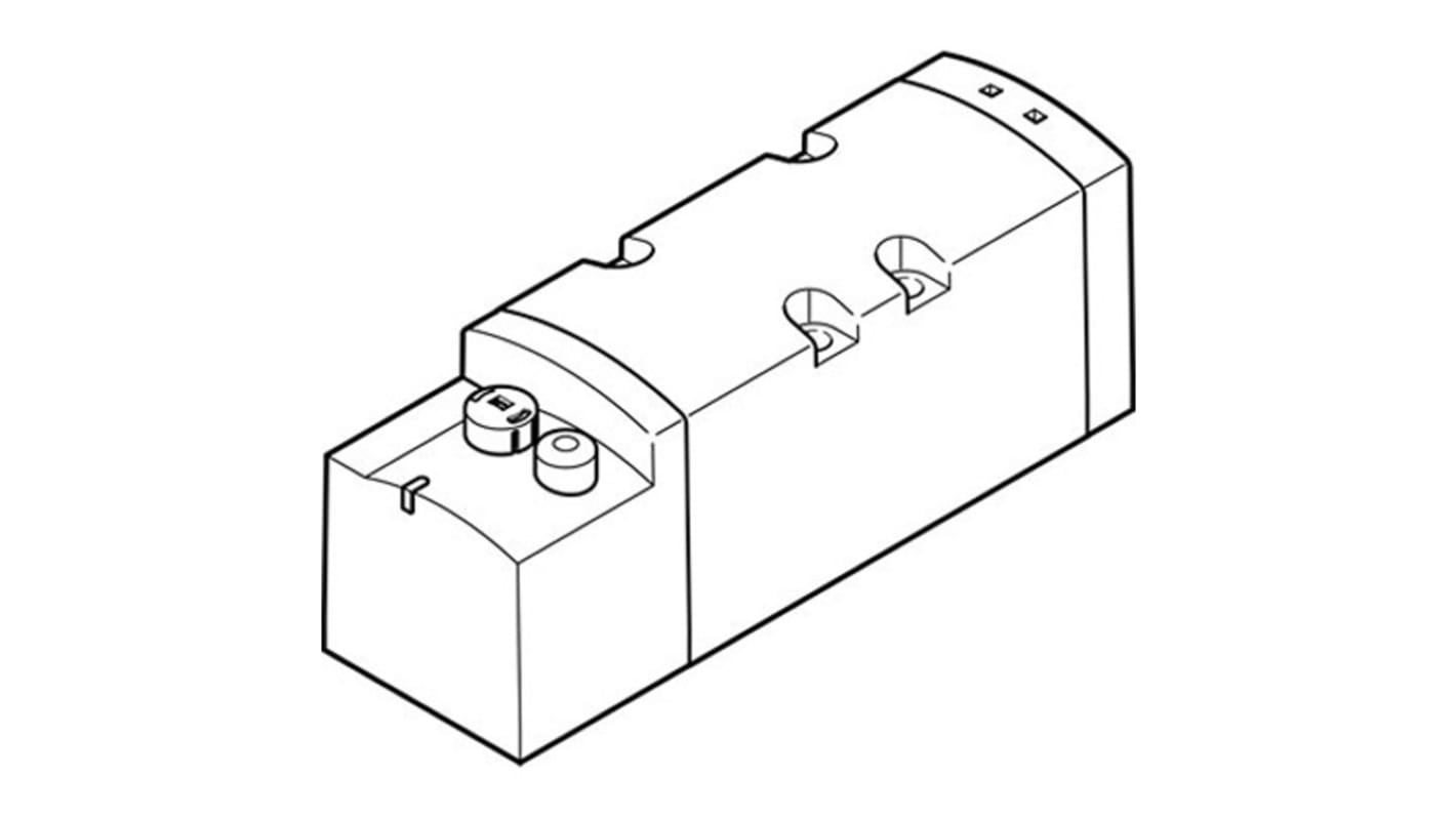 Elettrovalvola a Solenoide Festo, G 1/2, funzione 5/2, Monostable, azionamento Elettrico, 24V cc