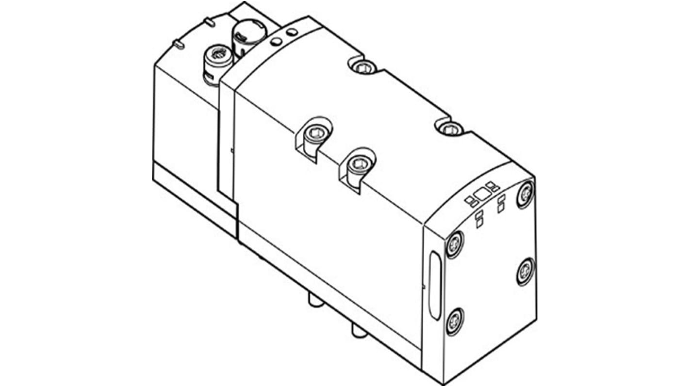 Elettrovalvola a Solenoide Festo, G 1/2, funzione 5/2 Way, Monostable, azionamento Elettrico, 24V cc