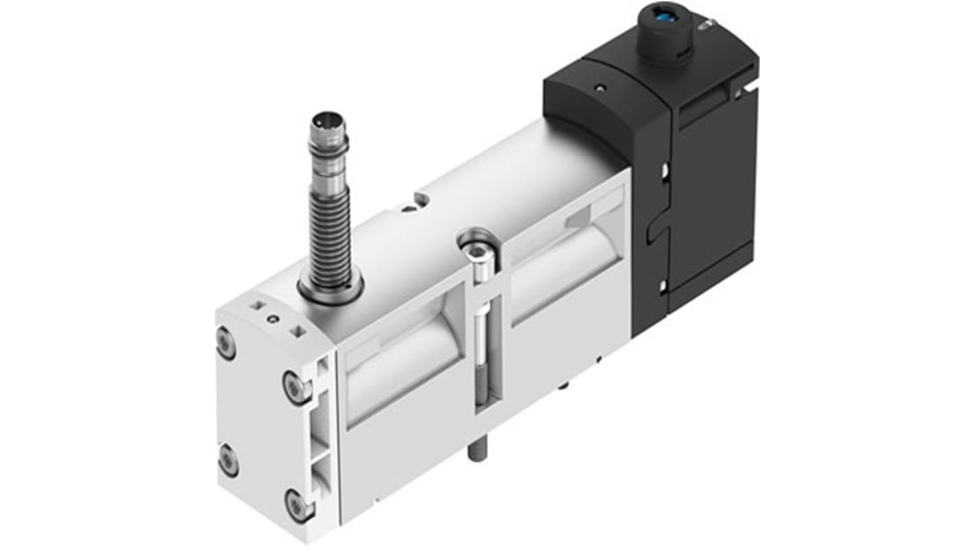 Elettrovalvola a Solenoide Festo, G 1/4, funzione 5/2, Monostable, azionamento Elettrico, 24V cc