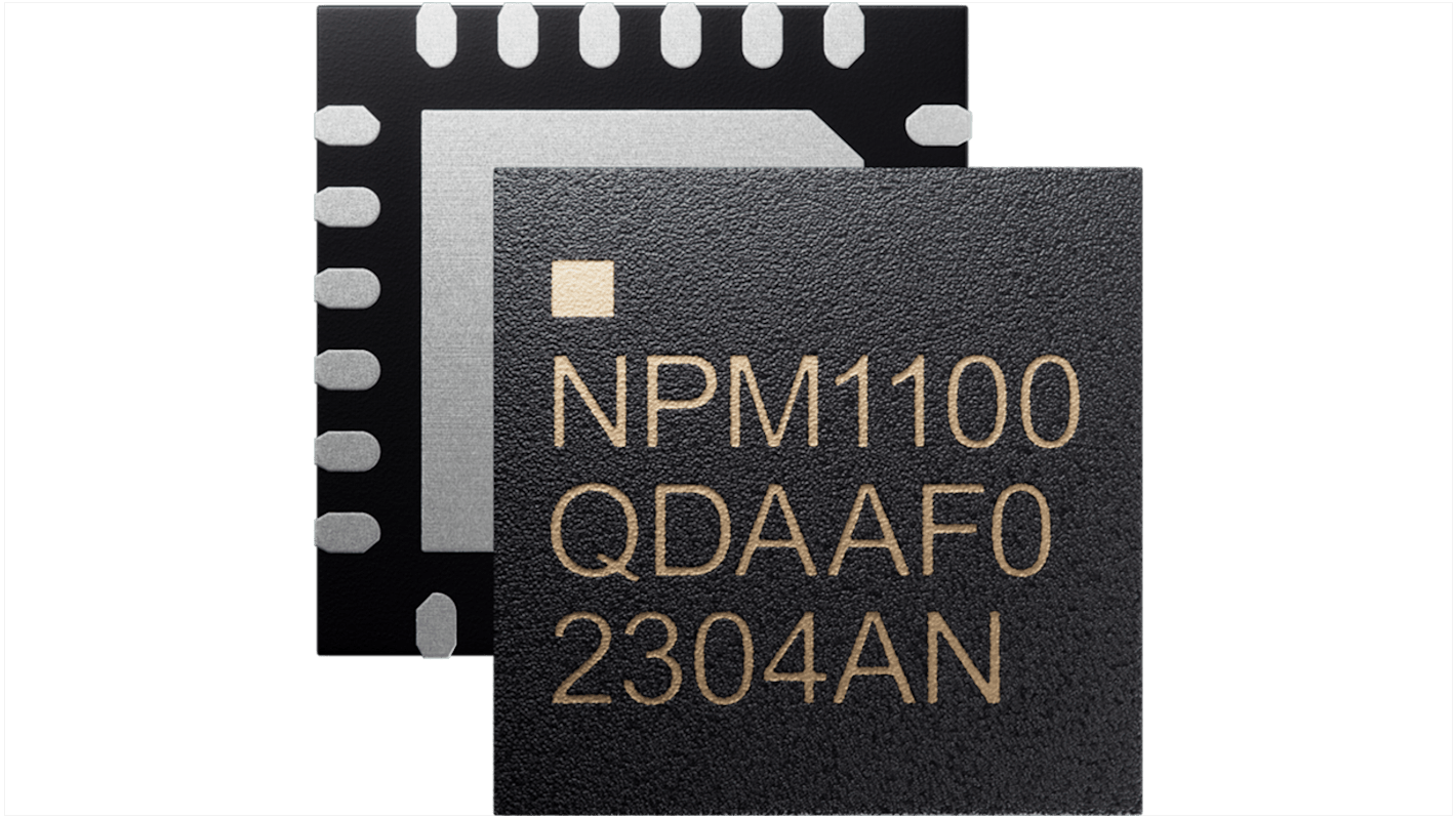 Li Ion töltő IC nPM1100-QDAA-R7 Lítiumion, lítium-polimer, 5 V, 660mA, 24-tüskés, QFN24