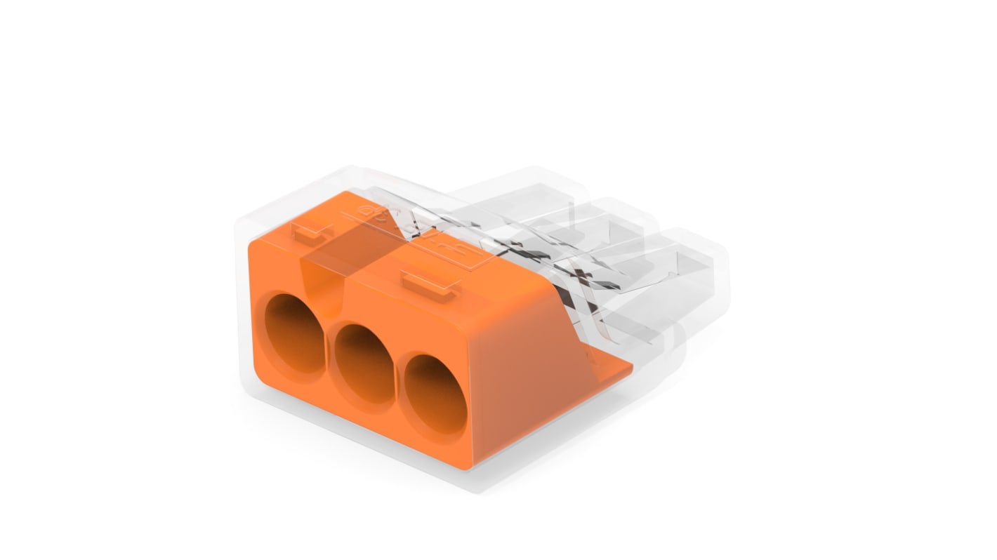 TE Connectivity, 2388553 Closed End Connector, Orange, Insulated, Copper 12 → 22 AWG