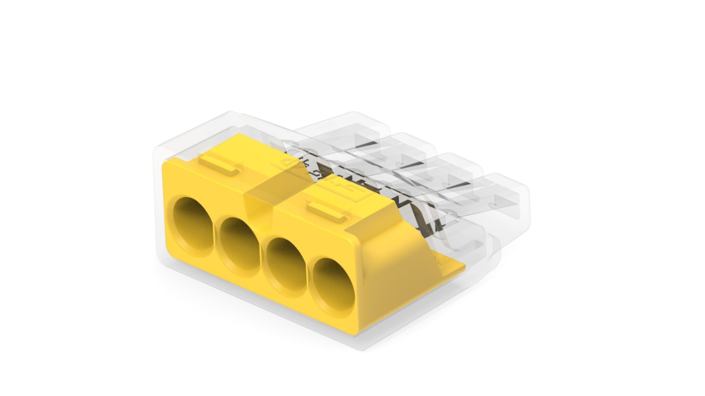 Conector 2388553-4 TE Connectivity, 12 → 22 AWG 12AWG 22AWG, Amarillo, Serie 2388553