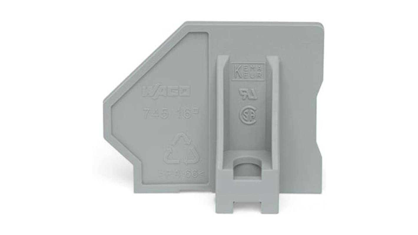 Wago 745 Series End Plate for Use with Terminal Block, CSA