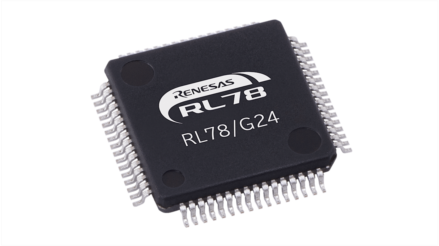 Renesas Electronics Mikrocontroller RL78/G24 RL78 32bit SMD 128 kB LFQFP 64-Pin 48MHz