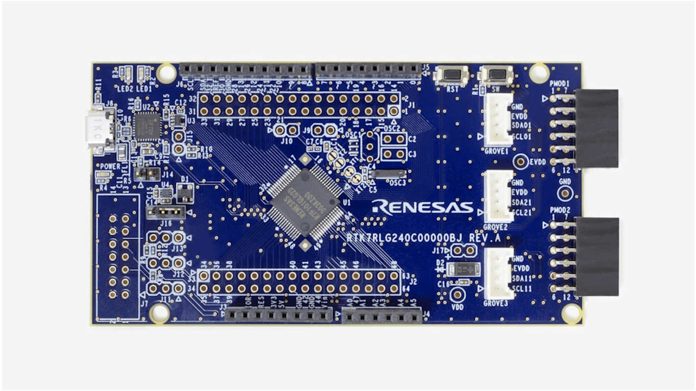 Placa de desarrollo Fast Prototyping Board de Renesas Electronics, con núcleo RL78