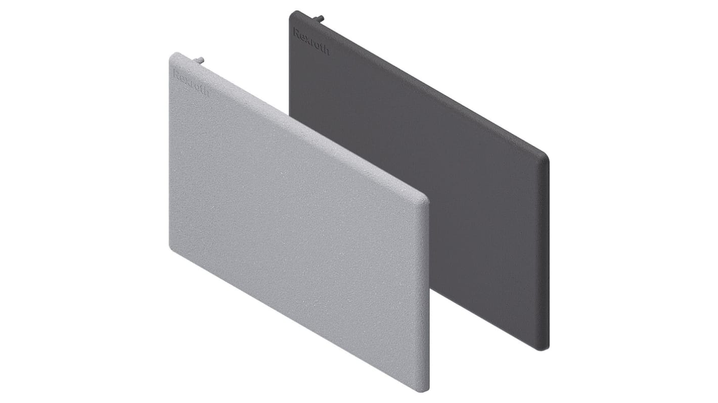 Tapón rectangular de PP Gris, para perfil de 80 x 120 mm, 10mm