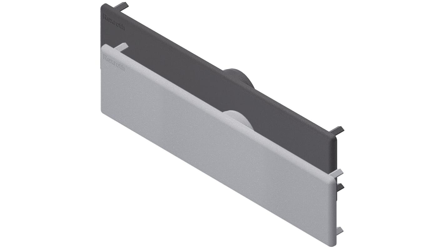 Tapón rectangular de PP Gris, para perfil de 45 x 180 mm, 10mm