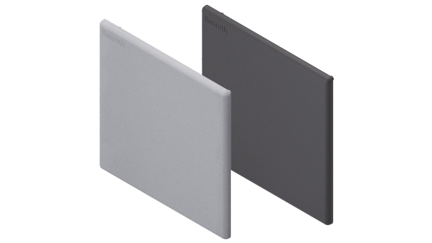 Tapón cuadrado de PP Gris, para perfil de 100 x 100 mm, 10mm