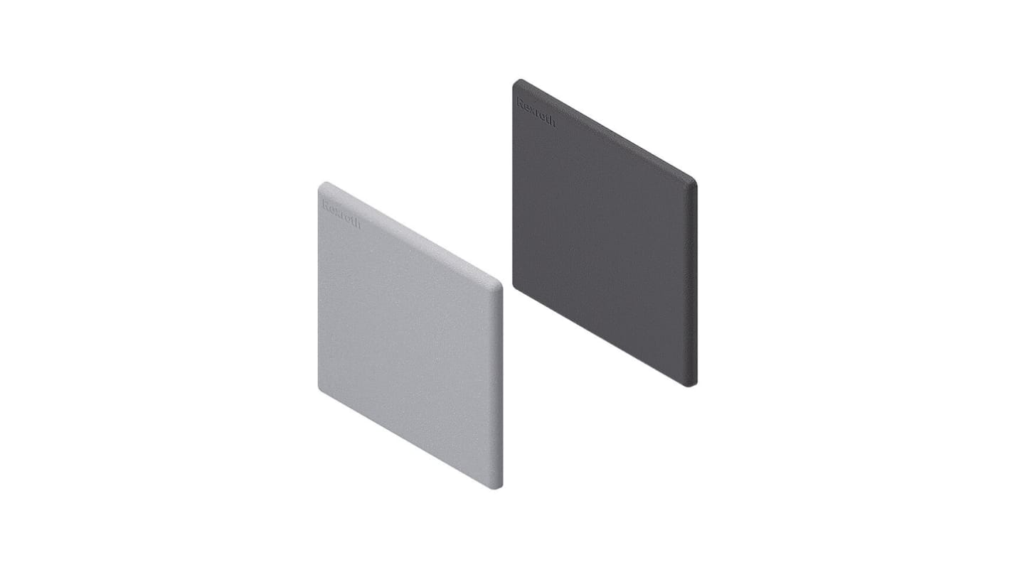 Tapón cuadrado de PP Gris, para perfil de 60 x 60 mm, 8mm