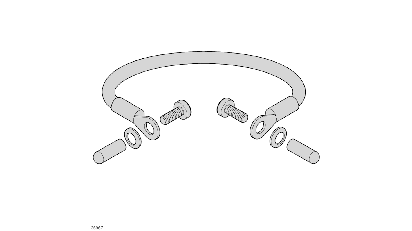 Bosch Rexroth Cable Clip, Steel, 210mm L