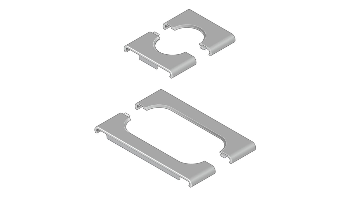 Clip per cavi Bosch Rexroth, Ø fascio 60mm max, col. Grigio, A scatto