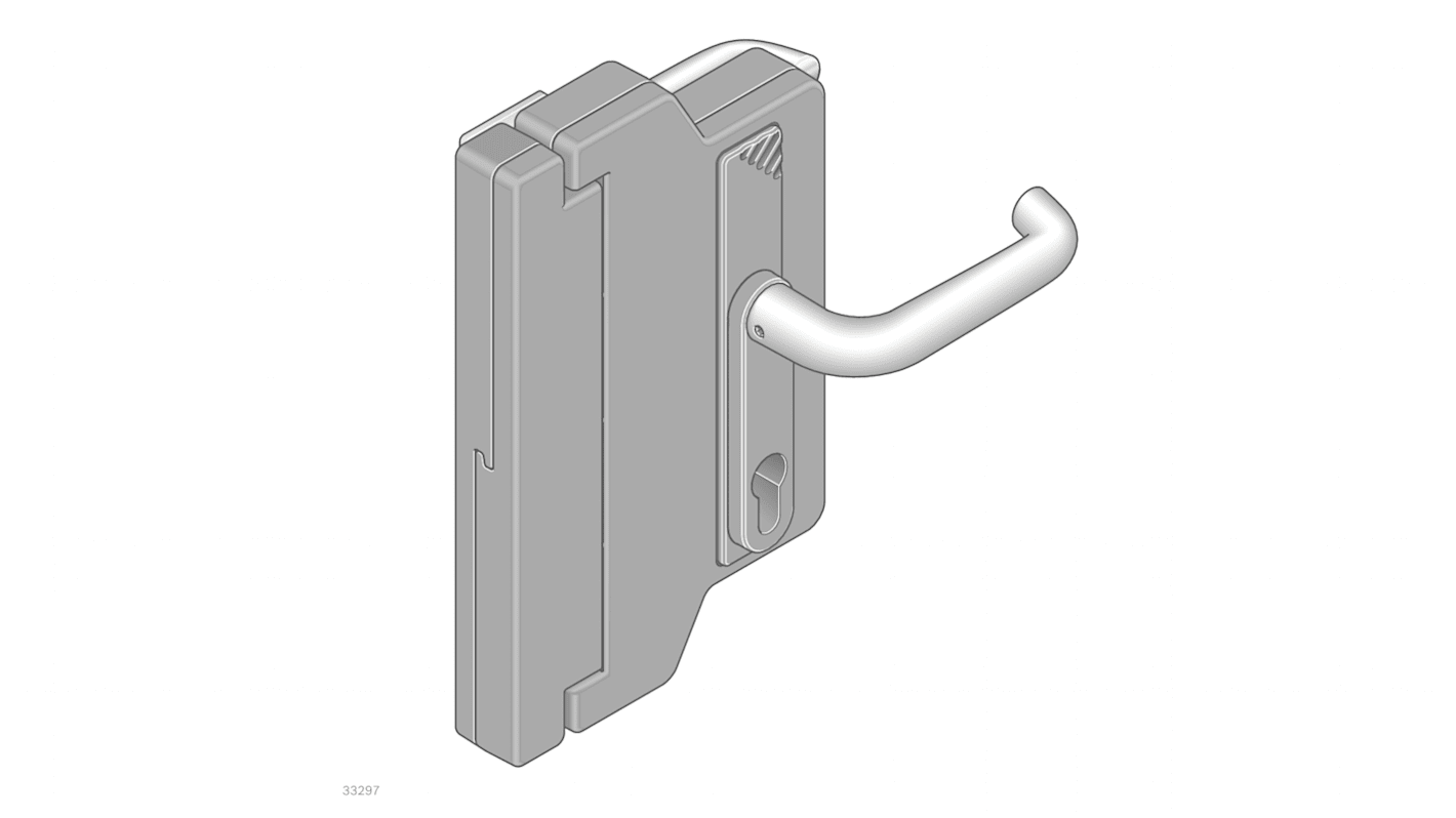 Cerradura de puerta Bosch Rexroth 3842554150 de Aluminio, ranura de 8 mm, 10 mm