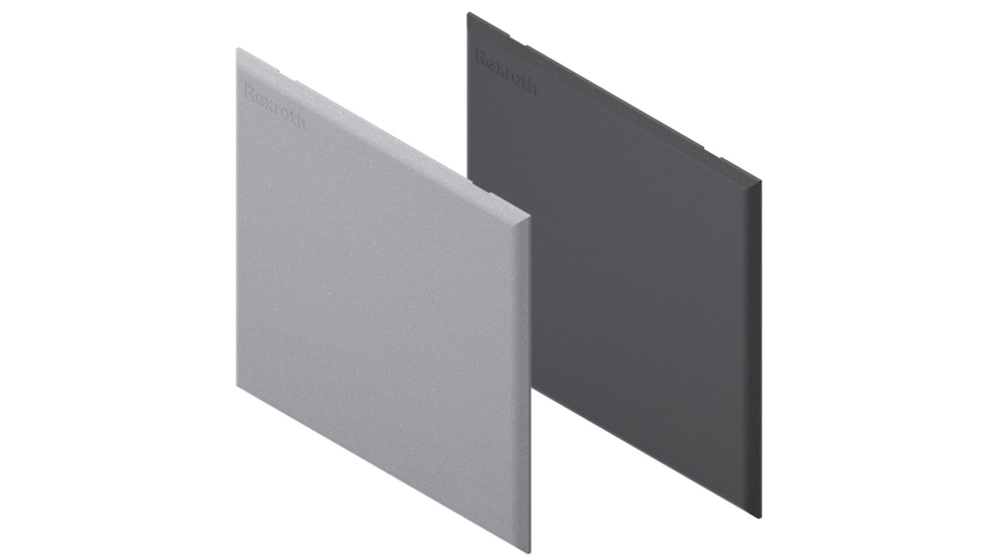 Tapón cuadrado de PP Gris, para perfil de 120 x 120 mm