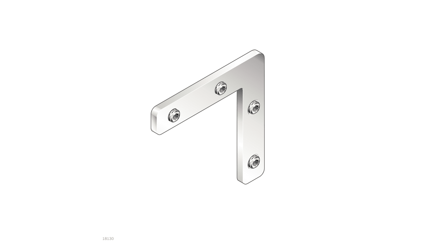 Bosch Rexroth M10mm Angle Bracket Connecting Component, Strut Profile 60 x 60 mm, Groove Size 10mm