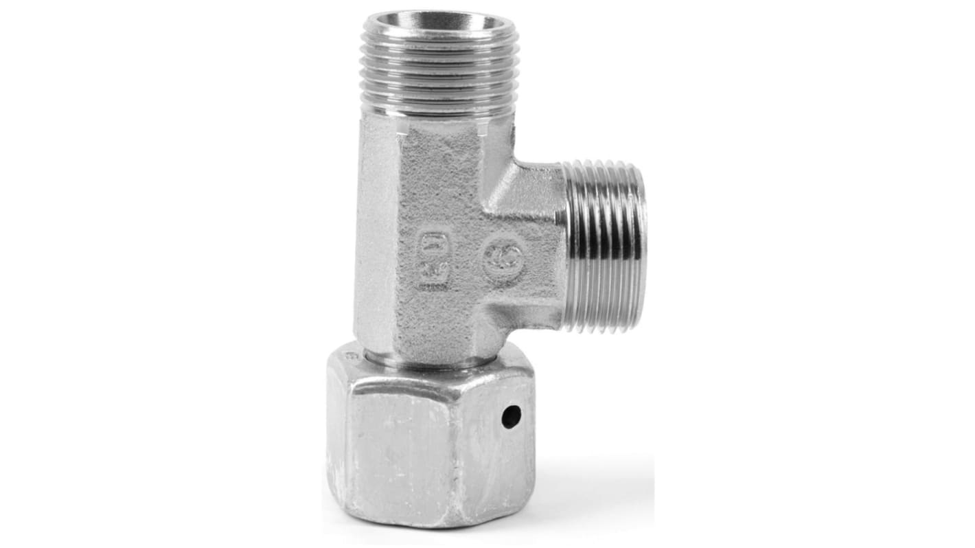 Racor hidráulico, Parker, EL10SOMDCF, Connector A Cono macho de 24°, Connector B Cono macho de 24°