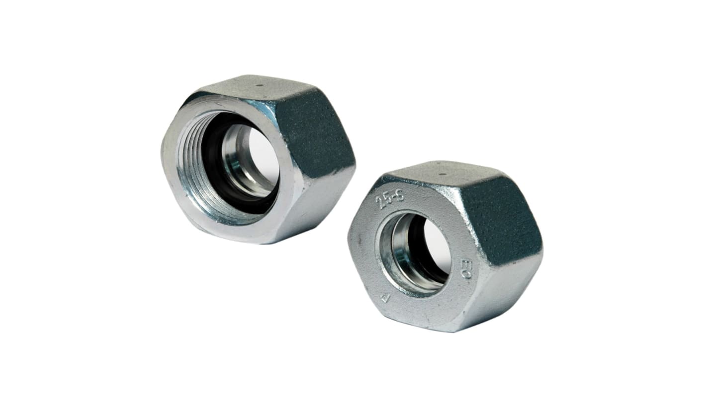 Parker, Self-Colour Steel Hex Nut, M10x1.0