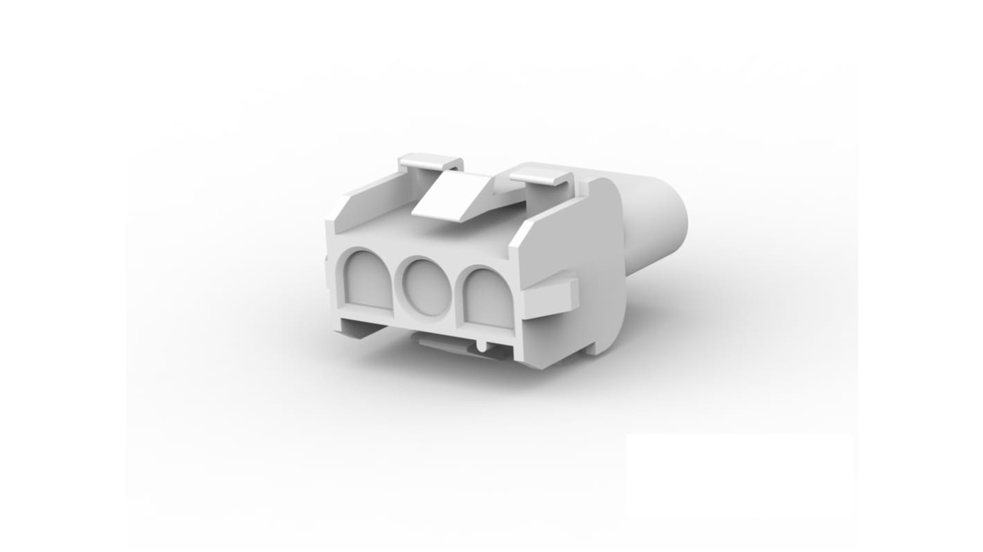 TE Connectivity, Universal MATE-N-LOK Receptacle Connector Housing, 6.35?mm Pitch, 3 Way, 1 Row Horizontal