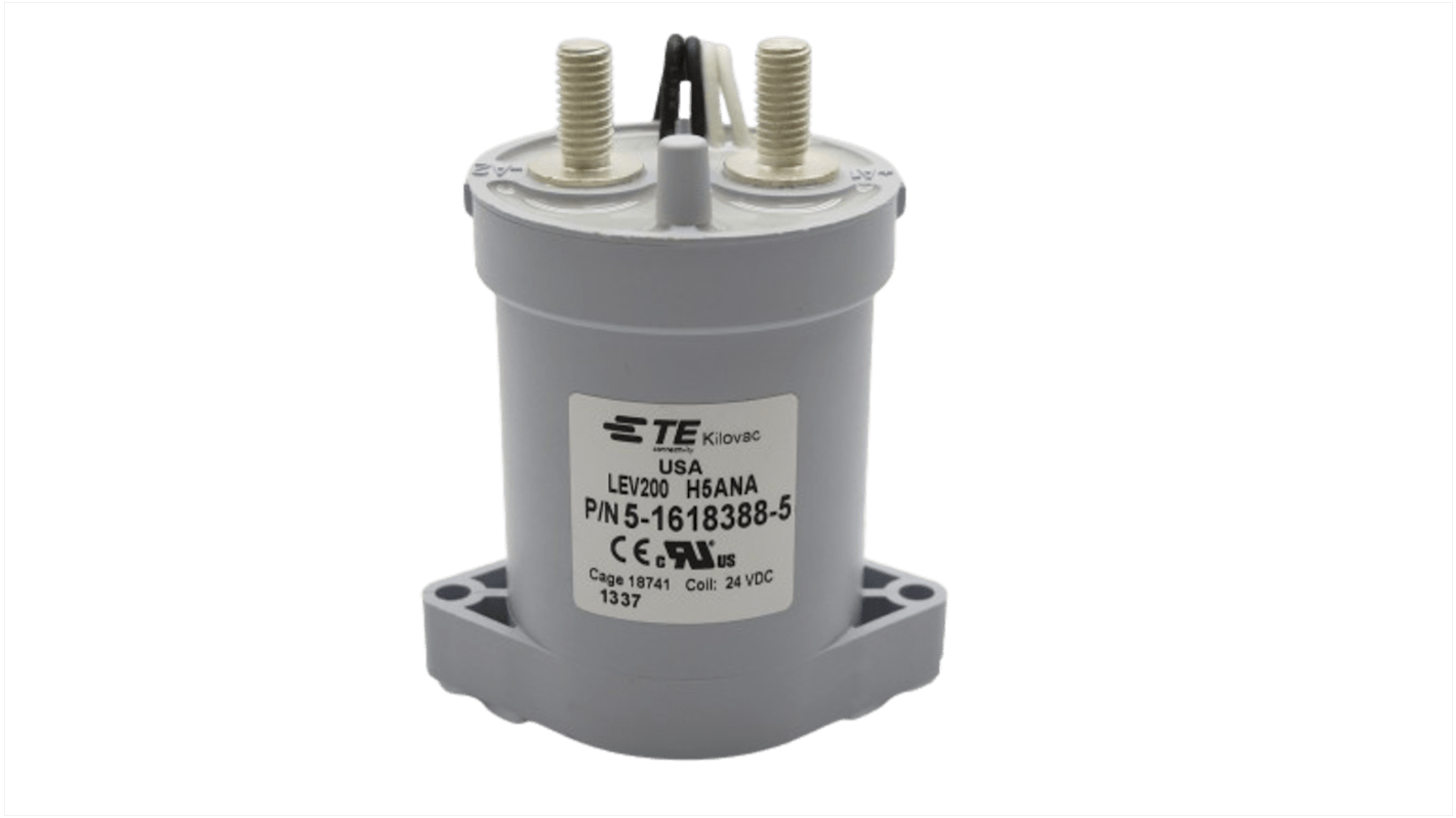 TE Connectivity KiloVac Kilovac LEV200 Contactor, 12 V dc Coil, 1-Pole, 500 A, SPST-NO, 12 → 900 V dc