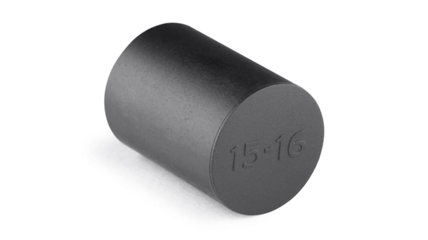 HellermannTyton Blanking Plug, 15mm Hole Diameter, Plastic, 16mm Diameter, Unthreaded