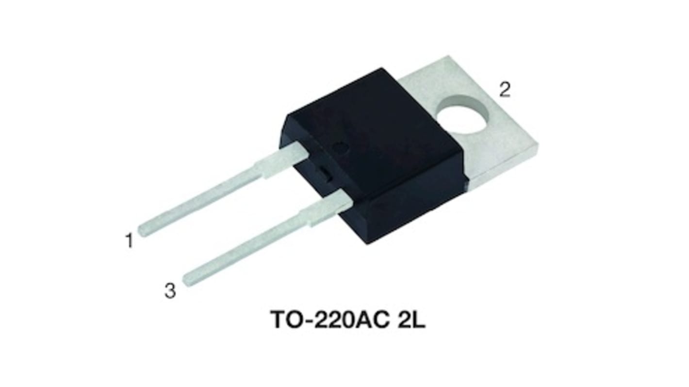 Rectificador y diodo Schottky, VS-3C16ET07T-M3, 16A, 650V, TO-220AC 2L, 3-Pines