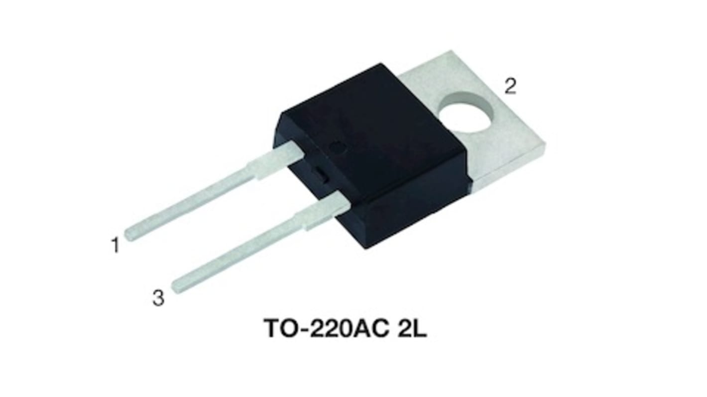 Rectificador y diodo Schottky, VS-3C20ET07T-M3, 20A, 650V, TO-220AC 2L, 3-Pines