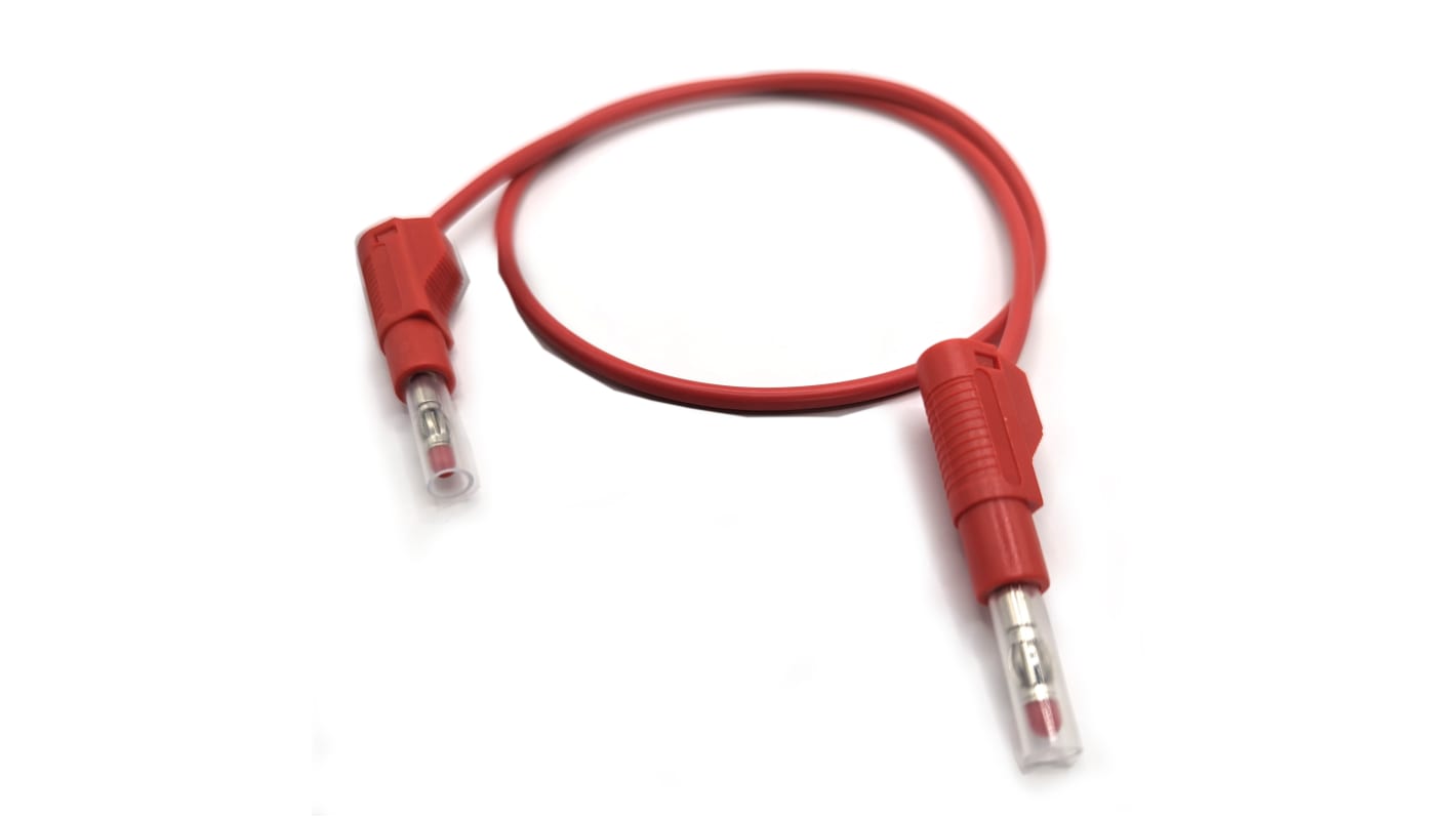 Cables de prueba Mueller Electric de color Rojo, Conector, CATII 600V, 32A, 0.5m