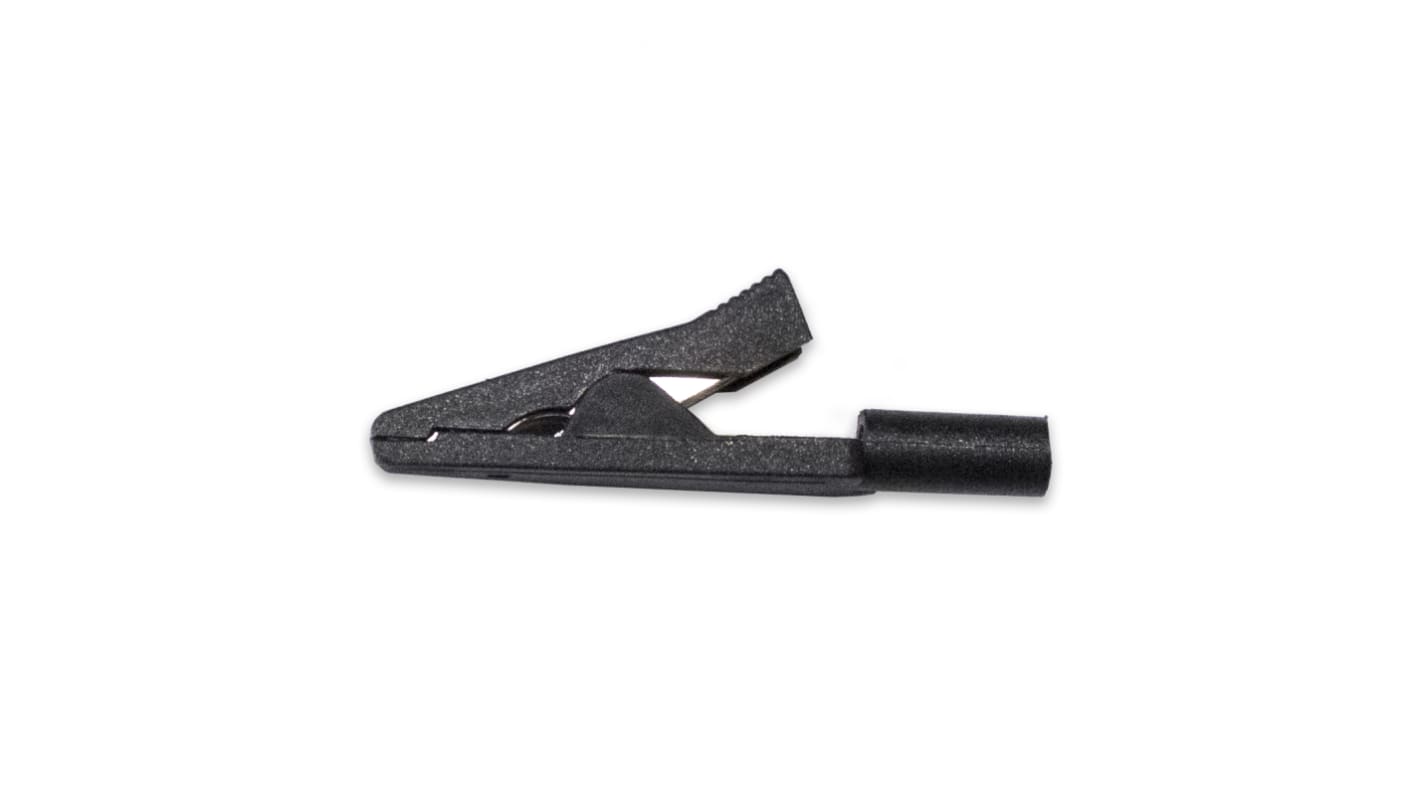 Pince crocodile Mueller Electric, 10A, noire