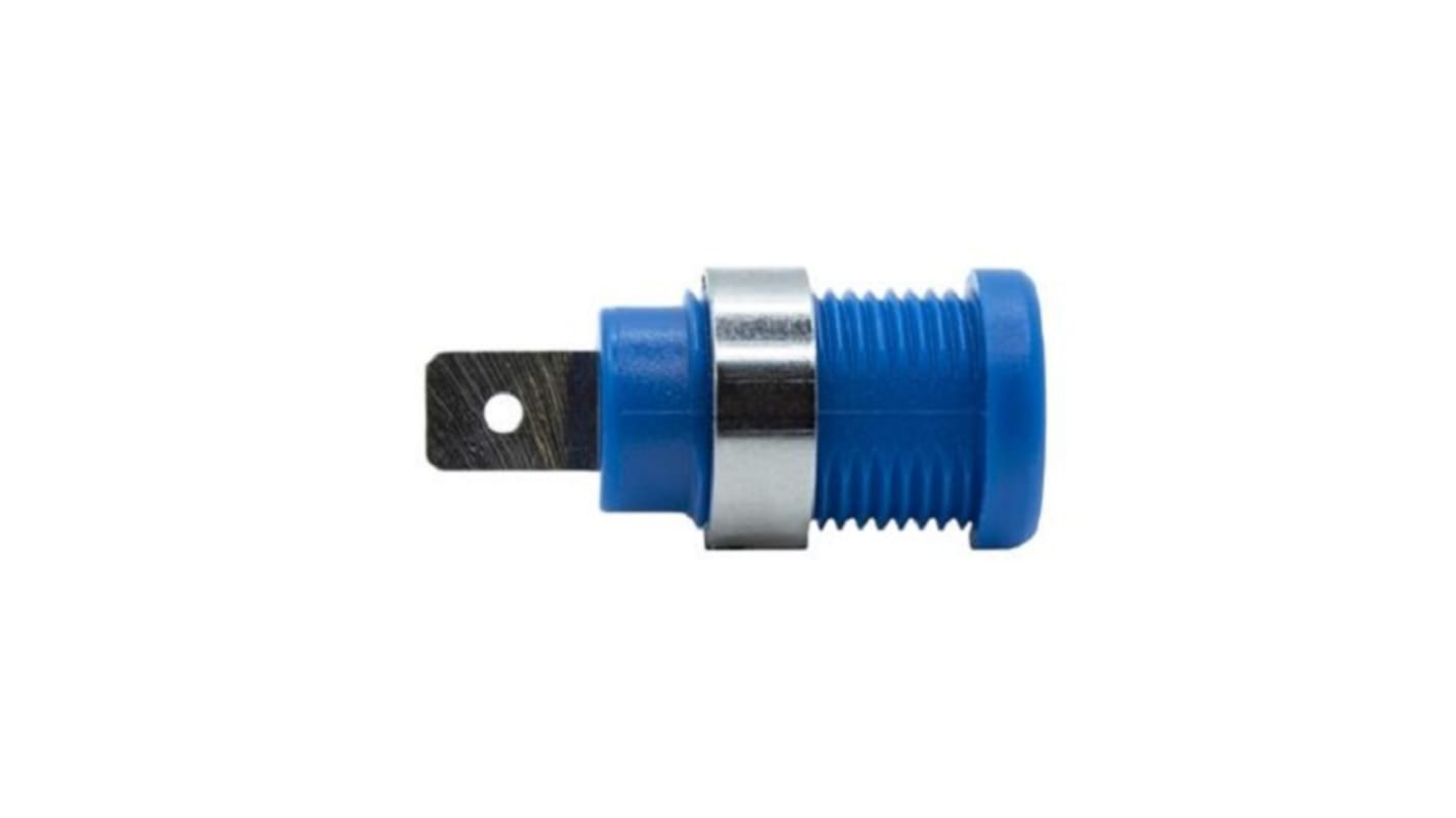 Conector banana Macho, 35A, 1kV, Contacto Níquel, Azul