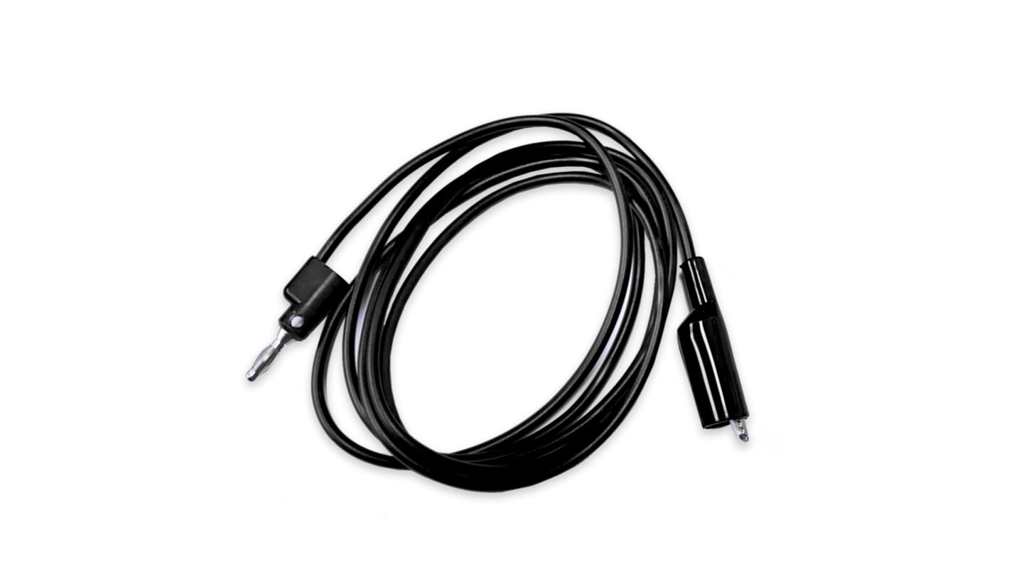 Cables de prueba Mueller Electric de color Negro, Conector, 1kV, 10A, 48plg