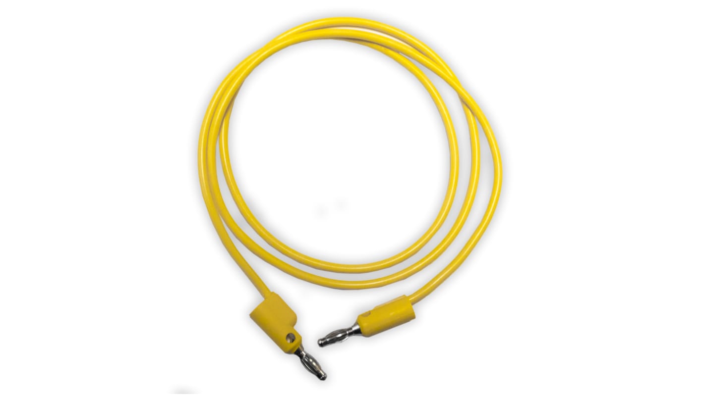 Mueller Electric Test Leads, 15A, 1kV, Yellow, 12in Lead Length