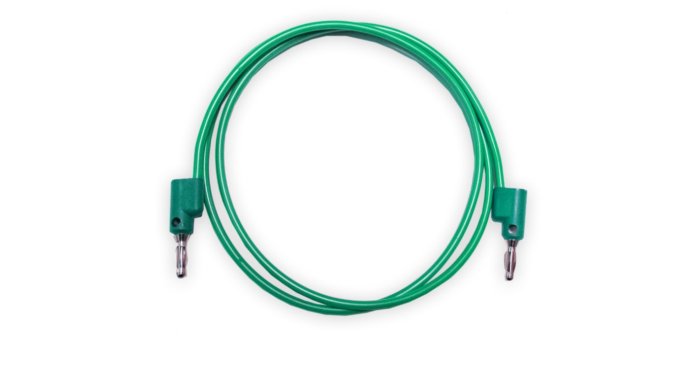 Cables de prueba Mueller Electric de color Verde, Conector, 1kV, 15A, 12plg