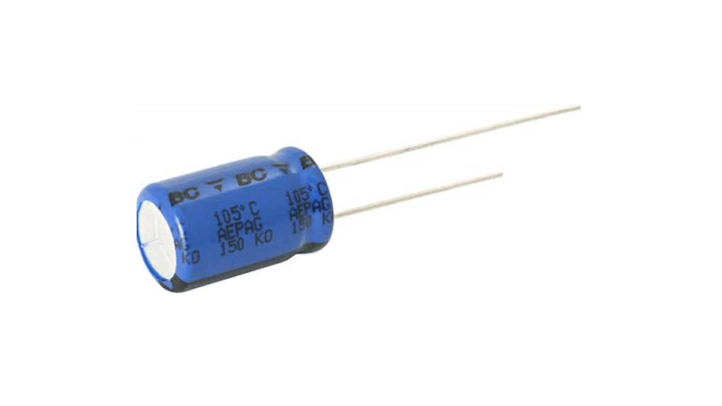 Condensador electrolítico Vishay, 100μF, 35V dc, 8 x 12mm