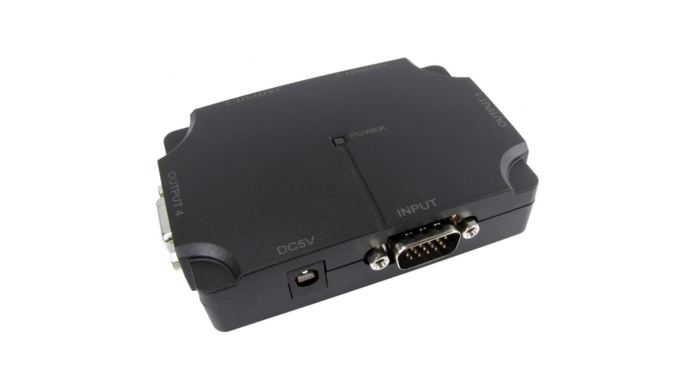 NewLink VGA Splitter SVGA 4-Port, 1920 x 1080 1 Videoeingänge 4 Videoausgänge