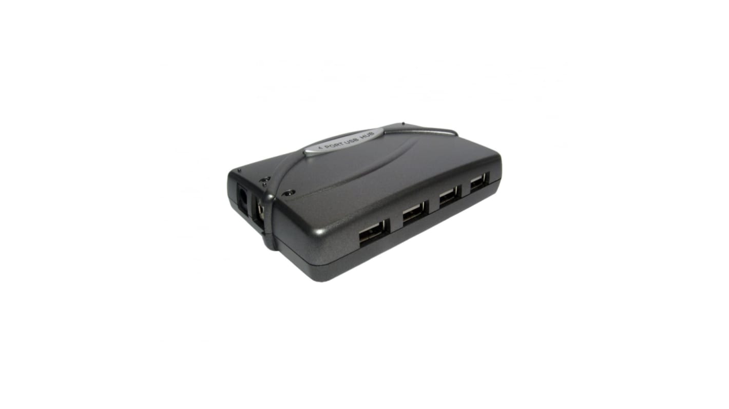 NewLink, USB 2.0 USB-Hub, 4 USB Ports, USB A, USB B, USB, Externer Netzadapter, 165 x 150 x 70mm