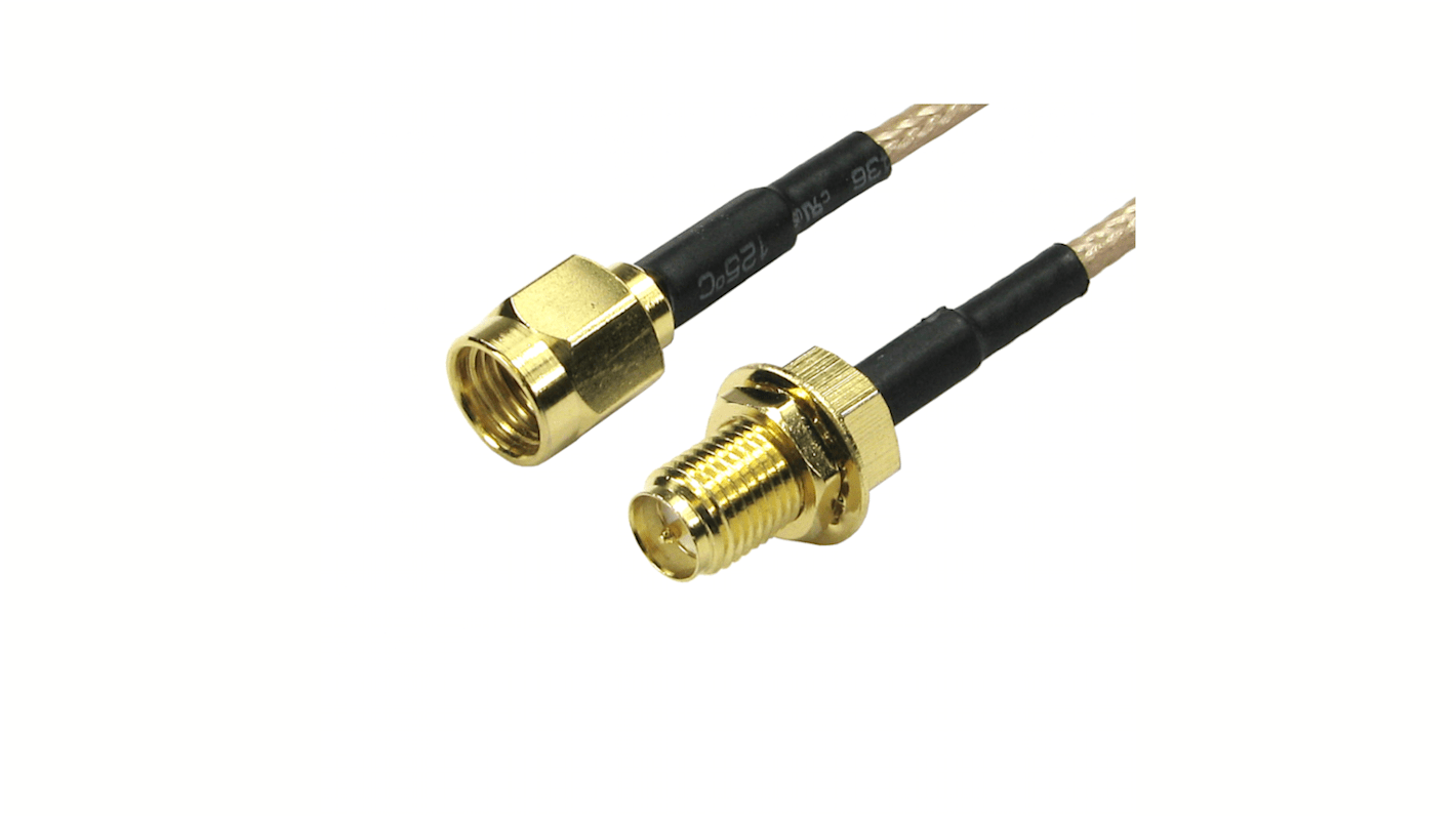 NewLink NLWL-CAB Series Male SMA to Female SMA Coaxial Cable, 1m, Terminated